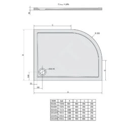 Polysan Douchebakken - Douchebak RENA R, 900x800 Mm, R550, Rechts, Wit 72891 -Douche Uitrusting 75276a731346d2b7bde30148