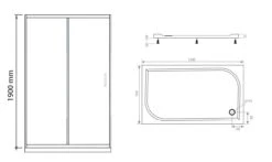 Lansanit LitIN Vati - Douchecabine 3 Delig 900x1200 Mm, Incl. Douchebak, Glanzend Aluminium/helder Glas SR90X120-C-SET -Douche Uitrusting 76060824f79ab7c6eed68bd6