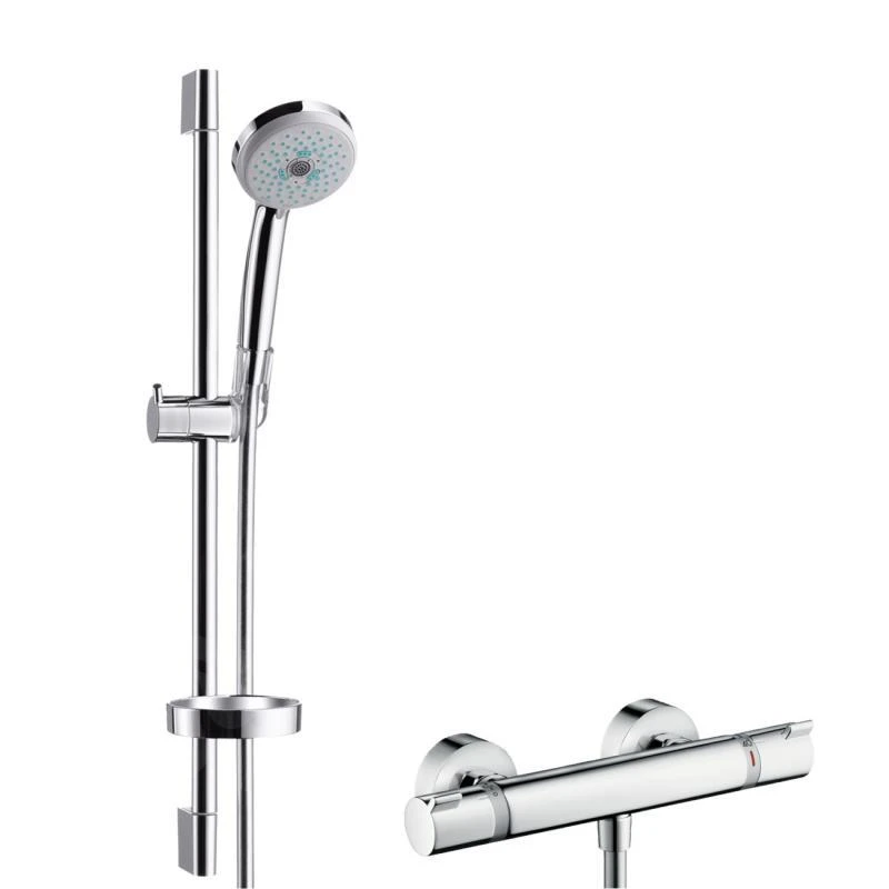 Hansgrohe Croma 100 - Doucheset Met Thermostaat, Met Handdouche Croma 100 Multi, Chroom 27086000 3 Hansgrohe Croma 100 - Doucheset Met Thermostaat, Met Handdouche Croma 100 Multi, Chroom 27086000
