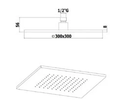 Paffoni Level - Hoofddouche Syncro King, 300x300 Mm, Mat Zwart ZSOF078NO -Douche Uitrusting 78d753ed0418f21dac01c0b9