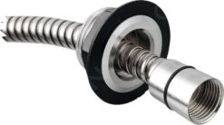 Sapho Slangdoorvoeren - Ronde Verbinding Voor Handdouche Op Badrand Incl. Doucheslang, Chroom 1205-04 -Douche Uitrusting 7eb88dc875154d1bca245b65