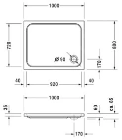 Duravit D-Code - Douchebak 1000x800 Mm, Alpine Wit 720106000000000 -Douche Uitrusting 822293884a2f86f4fac13e52