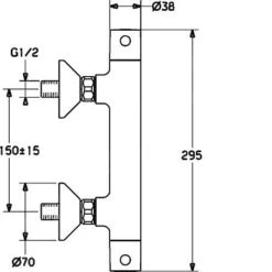 Hansa Unita - Doucheset Met Thermostaat, ECO, Chroom 48130121 -Douche Uitrusting 82c65b4a53f982068259c503