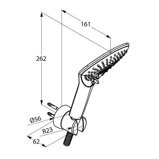 Kludi Fizz - Set Van Douchekop, Houder En Slang, 3jets, Wit/chroom 6775091-00 4 Kludi Fizz - Set Van Douchekop, Houder En Slang, 3jets, Wit/chroom 6775091-00 - Afbeelding 2