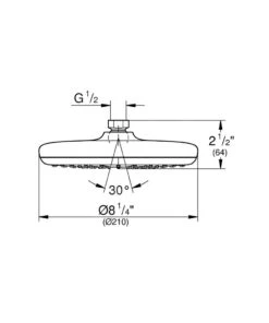 Grohe Tempesta - Hoofddouche 210, 1 Straalsoort, Geborsteld Nikkel 26409EN0 -Douche Uitrusting 8bcbb7ded78ff95c9cbb7bce 1