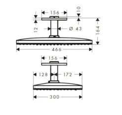 Hansgrohe Rainmaker Select - Hoofddouche 460, 3jet, Douchearm 100 Mm, Zwart/chroom 24006600 -Douche Uitrusting 8ecb55c7110fefa83ea9f06b