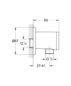 Grohe Relexa - Wandaansluitocht, Chroom 28636000 -Douche Uitrusting 90ff60f35b94b33710d1b965