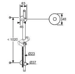 Kludi A-Qa - Douchestang 1,10 M, Chroom 6209505-00 -Douche Uitrusting 93b463c8a2a1165fbc619380