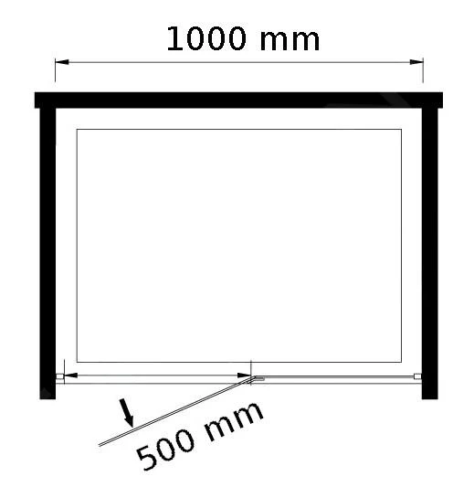 Lansanit LitLUX Brix - Pendel Douchedeur 1000 Mm, Rechts, Glanzend Aluminium/helder Glas H2Y-10R 4 Lansanit LitLUX Brix - Pendel Douchedeur 1000 Mm, Rechts, Glanzend Aluminium/helder Glas H2Y-10R - Afbeelding 2