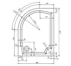 Gelco Douchebakken - RIVA Douchebak, 1200x900 Mm, Rechts, Wit GR12090R -Douche Uitrusting 99707c015b28b58bf85f432b