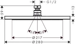 Hansgrohe Croma - Hoofddouche 280, Mat Wit 26221700 8 Hansgrohe Croma - Hoofddouche 280, Mat Wit 26221700 -Douche Uitrusting 9cd69aa0a711698f9f0f7a56 1