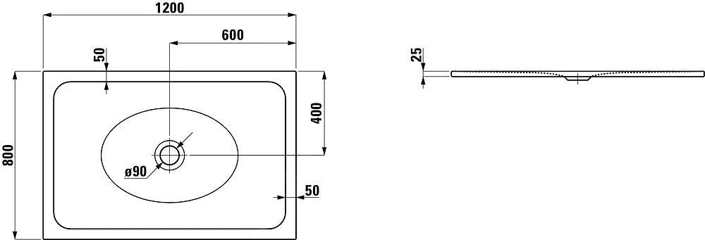 Laufen Indura - Douchebak Met Geluiddempende Pads, 1200x800 Mm, Wit H2150740000401 4 Laufen Indura - Douchebak Met Geluiddempende Pads, 1200x800 Mm, Wit H2150740000401 - Afbeelding 2