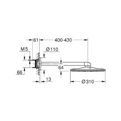 Grohe Rainshower SmartActive - Hoofddouche 310, Douchearm 430 Mm, 2-jets, Geborsteld Warm Sunset 26475DL0 -Douche Uitrusting 9f56a9fe7a19542218a23a18 1