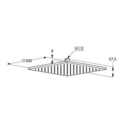 Kludi A-Qa - Hoofddouche 300x300 Mm, Chroom 6443005-00 -Douche Uitrusting a25f19e9229ba0442534cd11