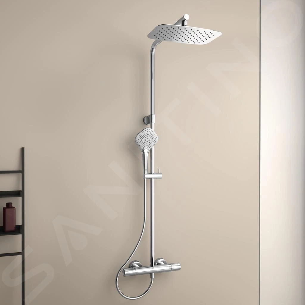 Ideal Standard CeraTherm - Doucheset Met Thermostaat, 300x200 Mm, 3jets, Chroom A7705AA 9 Ideal Standard CeraTherm - Doucheset Met Thermostaat, 300x200 Mm, 3jets, Chroom A7705AA - Afbeelding 7