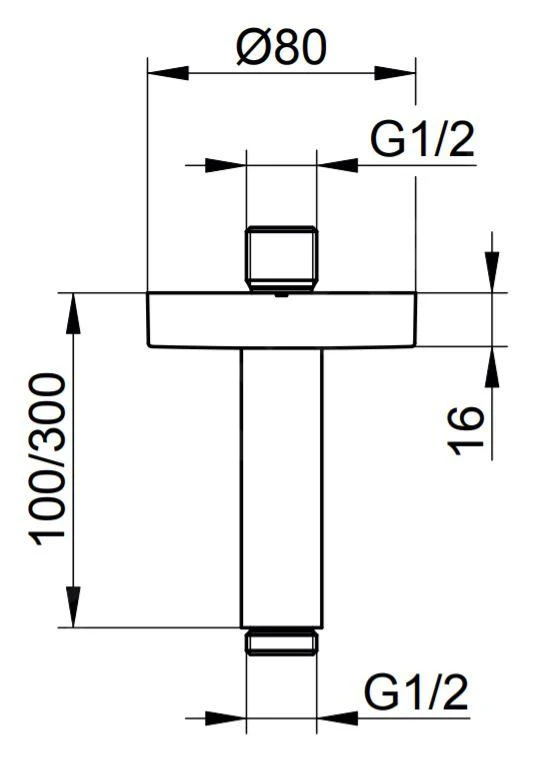 Keuco Elegance - Douchearm Voor Wandaansluiting, Lengte 100 Mm, Zwart Chroom 51689130100 4 Keuco Elegance - Douchearm Voor Wandaansluiting, Lengte 100 Mm, Zwart Chroom 51689130100 - Afbeelding 2