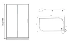 Lansanit LitIN Vati - Douchecabine 3 Delig 800x1200 Mm, Incl. Douchebak, Glanzend Aluminium/helder Glas SR80X120-C-SET -Douche Uitrusting a5daa01d15bd8c229693b4e2