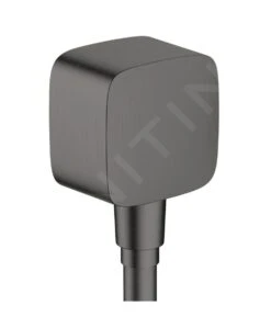 Hansgrohe Fixfit - Wandaansluitbocht Met Terugslagklep, Geborsteld Zwart Chroom 26457340