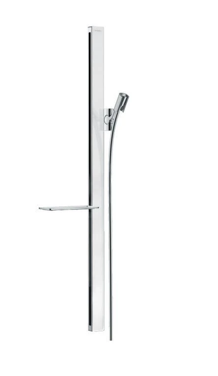 Hansgrohe Unica'E - Glijstang 900 Mm, Met Doucheslang, Wit/chroom 27640400 3 Hansgrohe Unica'E - Glijstang 900 Mm, Met Doucheslang, Wit/chroom 27640400