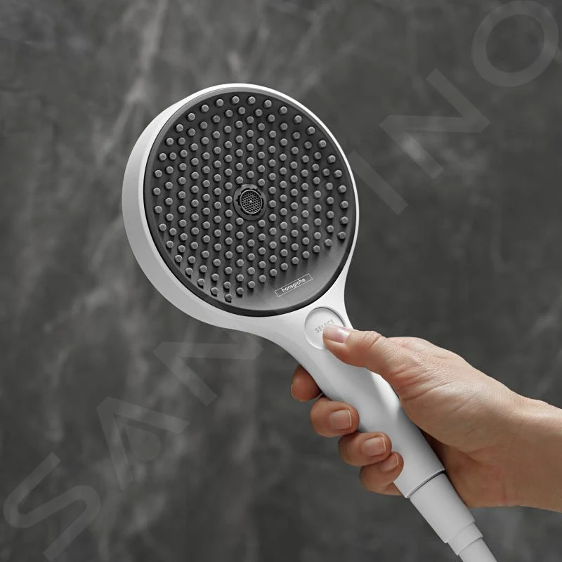 Hansgrohe Rainfinity - Handdouche 130, 3jet, EcoSmart, Mat Wit 26865700 5 Hansgrohe Rainfinity - Handdouche 130, 3jet, EcoSmart, Mat Wit 26865700 - Afbeelding 3