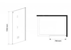 Lansanit LitLUX Slim Alvaro - Vaste Douchewand 800 Mm, Helder Glas SPZD80 -Douche Uitrusting b217c1da0fd179f189a538c8