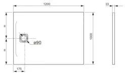 Laufen Pro - Douchebak 1200x1000 Mm, Mat Zwart H2119530800001 -Douche Uitrusting b2f841bf3157c44a04f32a77
