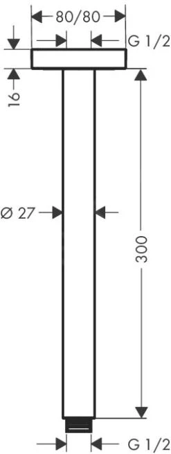 Hansgrohe Croma Select E - Douchearm, 300 Mm, Chroom 27388000 -Douche Uitrusting b432135165414ae347804f77