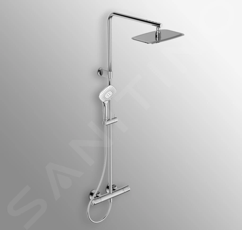 Ideal Standard CeraTherm - Doucheset Met Thermostaat, 300x200 Mm, 3jets, Chroom A7705AA 8 Ideal Standard CeraTherm - Doucheset Met Thermostaat, 300x200 Mm, 3jets, Chroom A7705AA - Afbeelding 6