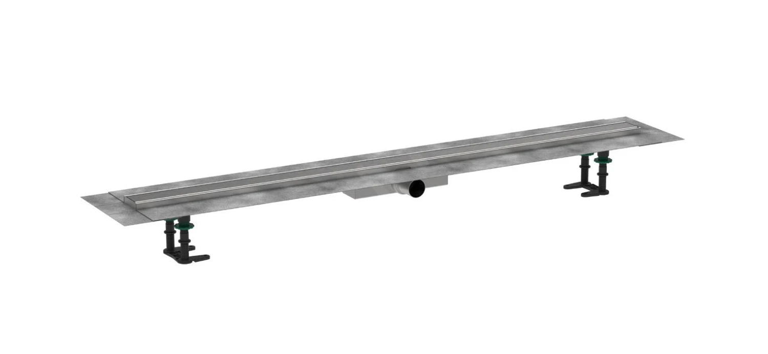 Hansgrohe RainDrain Compact - Douchegoot 120 Cm, Met Rooster, Geborsteld Roestvrij Staal 56172800