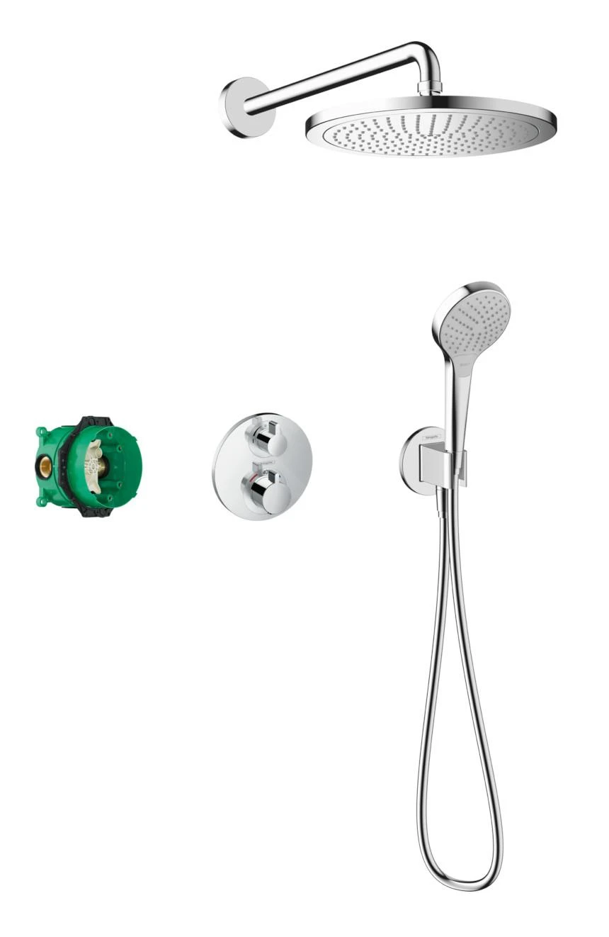 Hansgrohe Croma - Doucheset 280, Met Ecostat S Inbouw Thermostaatkraan, Chroom 27954000 3 Hansgrohe Croma - Doucheset 280, Met Ecostat S Inbouw Thermostaatkraan, Chroom 27954000