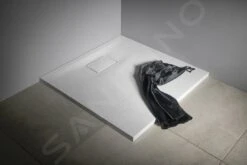 Sapho Acora - Douchebak 800x800 Mm, Gegoten Marmer, Decor Witsteen AC001 -Douche Uitrusting bffb926ba57affc9e4f49886