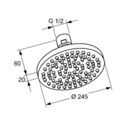 Kludi A-Qa - Hoofddouche, Diameter 245 Mm, Chroom 6652105-00 -Douche Uitrusting c1a978d03a6ff9862be2e941