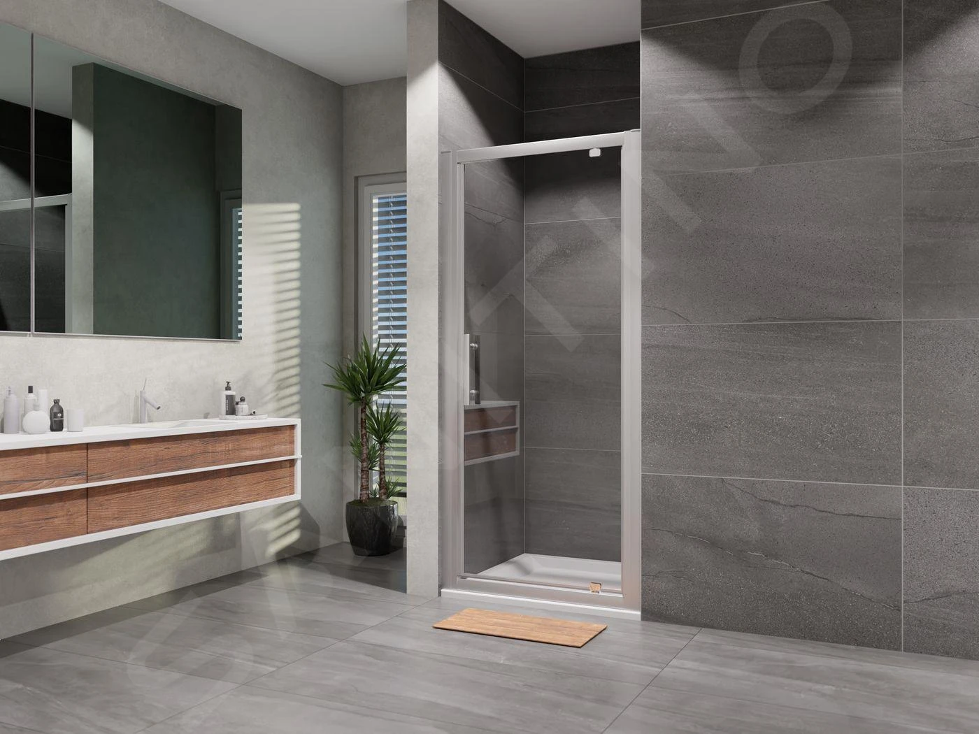 Lansanit LitEX Elisa - Pendel Douchedeur 900 Mm, Glanzend Aluminium/helder Glas PF90-190-C 3 Lansanit LitEX Elisa - Pendel Douchedeur 900 Mm, Glanzend Aluminium/helder Glas PF90-190-C