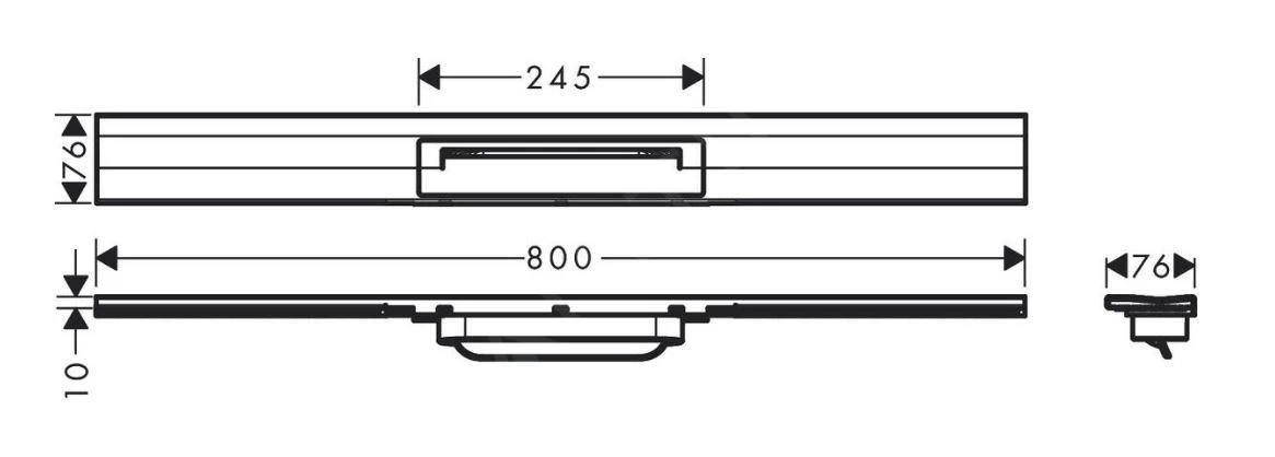 Hansgrohe RainDrain Flex - Douchegoot Met Rvs Rooster 800, Wandmodel, Inkortbaar, Gepolijst Goud 56051990 4 Hansgrohe RainDrain Flex - Douchegoot Met Rvs Rooster 800, Wandmodel, Inkortbaar, Gepolijst Goud 56051990 - Afbeelding 2