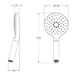 Sapho Douches - Handdouche, 3jet, Chroom 1204-32 -Douche Uitrusting cb09be62d63d144ddd34e0d1