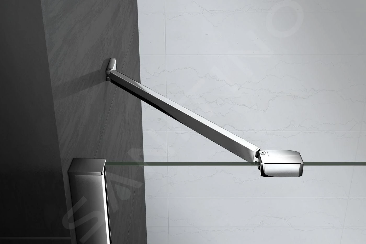 Lansanit LitLUX Brix - Pendel Douchedeur 1000 Mm, Rechts, Glanzend Aluminium/helder Glas H2Y-10R 10 Lansanit LitLUX Brix - Pendel Douchedeur 1000 Mm, Rechts, Glanzend Aluminium/helder Glas H2Y-10R - Afbeelding 8