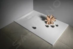 Sapho Acora - Douchebak 1200x800 Mm, Gegoten Marmer, Decor Witsteen AC004 -Douche Uitrusting d35719f94fbfbac0c444ca4e