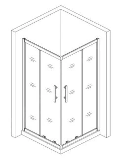 Lansanit LitEX Terni - Douchecabine 4 Delig 800x800 Mm, Glanzend Aluminium/helder Glas CF88-190-C -Douche Uitrusting d82d6dcff7361a3fb115ade9 1
