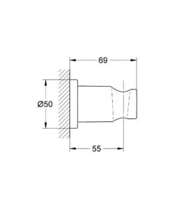 Grohe Rainshower - Wanddouchehouder, Chroom 27074000 -Douche Uitrusting da423a1a9cc2d0f8425ca9cb