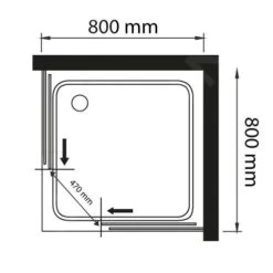 Lansanit LitEX Terni - Douchecabine 4 Delig 800x800 Mm, Glanzend Aluminium/mat Glas CF88-190-M -Douche Uitrusting dcbb477b670c0cd0fba4f087 1