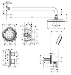 Hansgrohe Croma E - Doucheset 280, Met Ecostat E Inbouw Thermostaatkraan, Chroom 27953000 -Douche Uitrusting dd51519831bae03a6f036f15