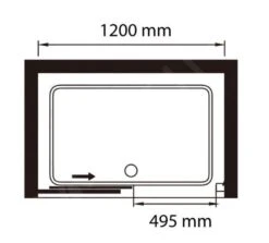 Lansanit LitLUX Slim Alvaro - Douche Schuifdeur Black Line 1200 Mm, Mat Zwart/helder Glas SZD12-B -Douche Uitrusting de2b642d5de5b7fa3801404e 1