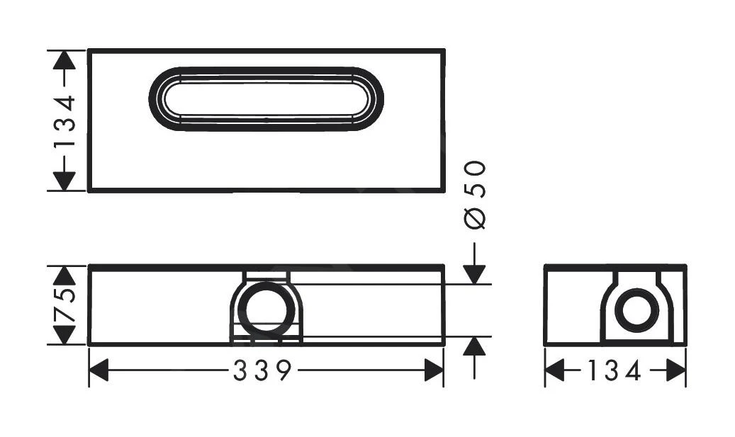 Hansgrohe UBox Universal - Inbouwlichaam Voor Rechte Afvoeren Voor Standaard Installatie 01001180 4 Hansgrohe UBox Universal - Inbouwlichaam Voor Rechte Afvoeren Voor Standaard Installatie 01001180 - Afbeelding 2