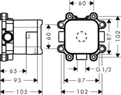 Axor LampShower - Inbouwdeel Voor LampShower 26909180 -Douche Uitrusting e43317c57c050efd47c3d75a