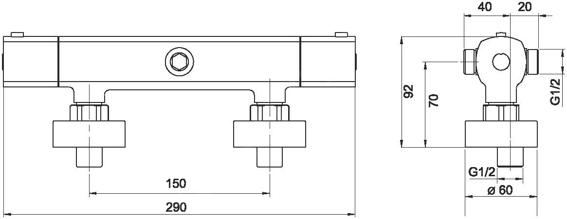 Novaservis Metalia 58 - Doucheset Met Thermostaat, Chroom SET071/TER,0 5 Novaservis Metalia 58 - Doucheset Met Thermostaat, Chroom SET071/TER,0 - Afbeelding 3