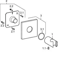 Hansa Houders - Douchehouder, Chroom 44440100 -Douche Uitrusting e8ab046dd9c68ce75f1657bd