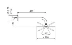 Hansa Designo - Doucheset 220 Met Afdekset Voor Douchekraan, Met Omstelkraan Voor 2 Functies, Chroom 44870041 -Douche Uitrusting ed87c6a3db4457f1f5816164