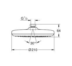 Grohe Vitalio Start - Hoofddouche, Diameter 210 Mm, 1-jet, Chroom 26415000 -Douche Uitrusting edfd1a794700157833eaabde