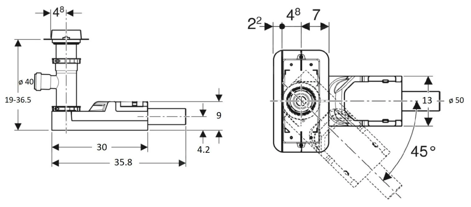 Geberit CleanLine - Ruwbouwset Douchegoot, Inbouwhoogte Vanaf 180 Mm, Afvoer 50 Mm 154.159.00.1 4 Geberit CleanLine - Ruwbouwset Douchegoot, Inbouwhoogte Vanaf 180 Mm, Afvoer 50 Mm 154.159.00.1 - Afbeelding 2