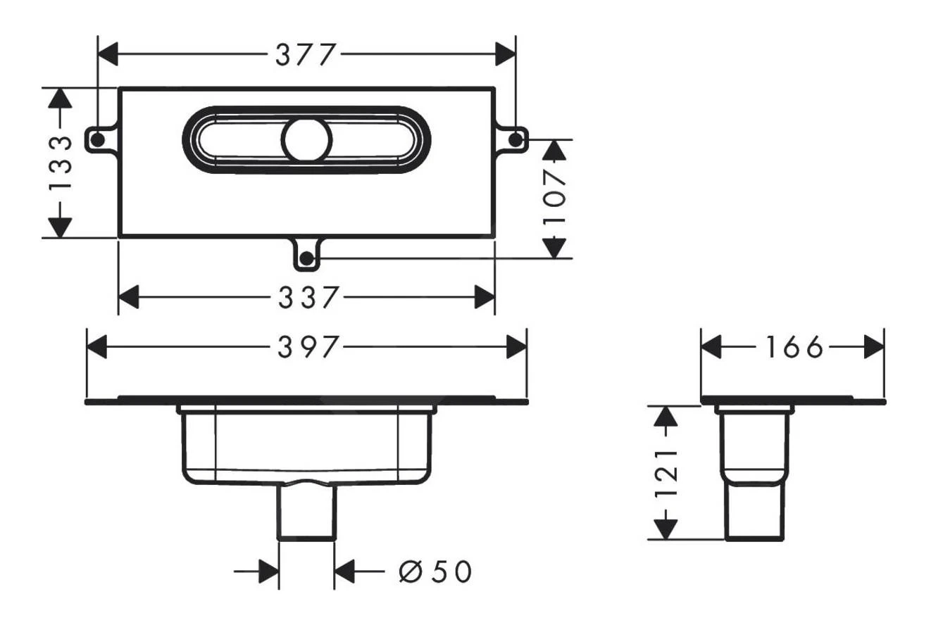 Hansgrohe UBox Universal - Inbouwlichaam Voor Rechte Afvoeren Voor Verticale Installatie 01002180 4 Hansgrohe UBox Universal - Inbouwlichaam Voor Rechte Afvoeren Voor Verticale Installatie 01002180 - Afbeelding 2